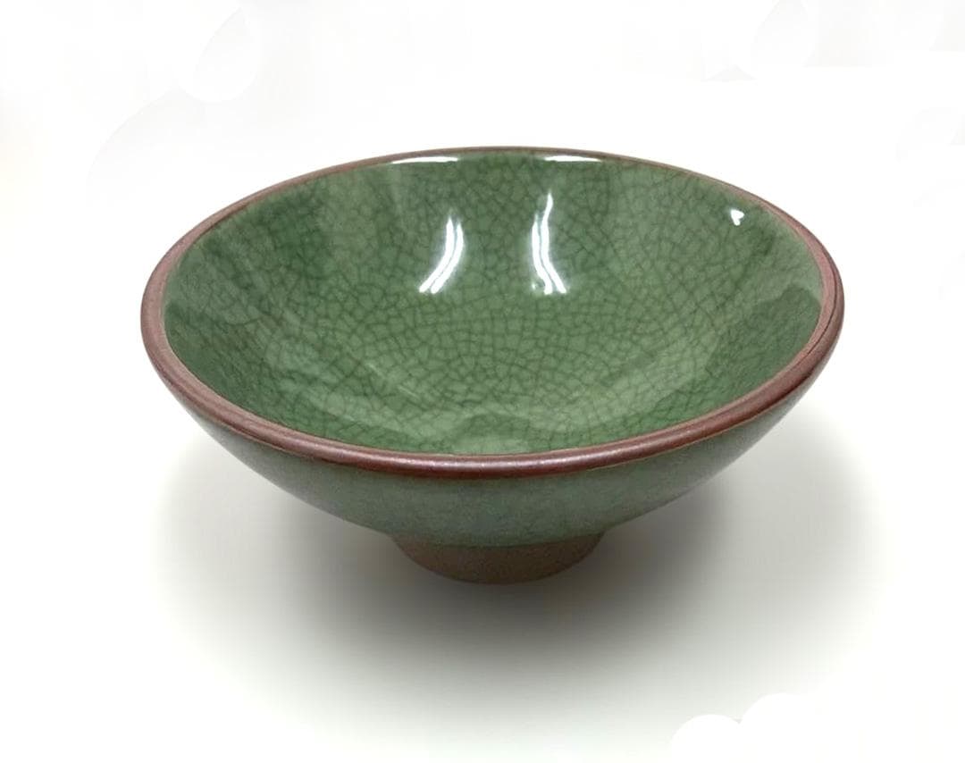【人間国宝 西川一光 作】御銘「青山」ぐい呑み 美しい貫入 酒器 逸品