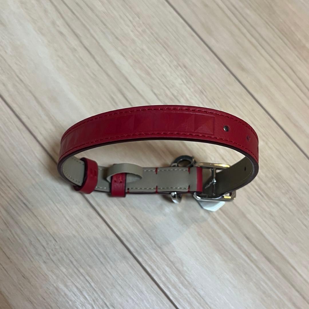 新品！baccarat 赤いレザー犬用首輪