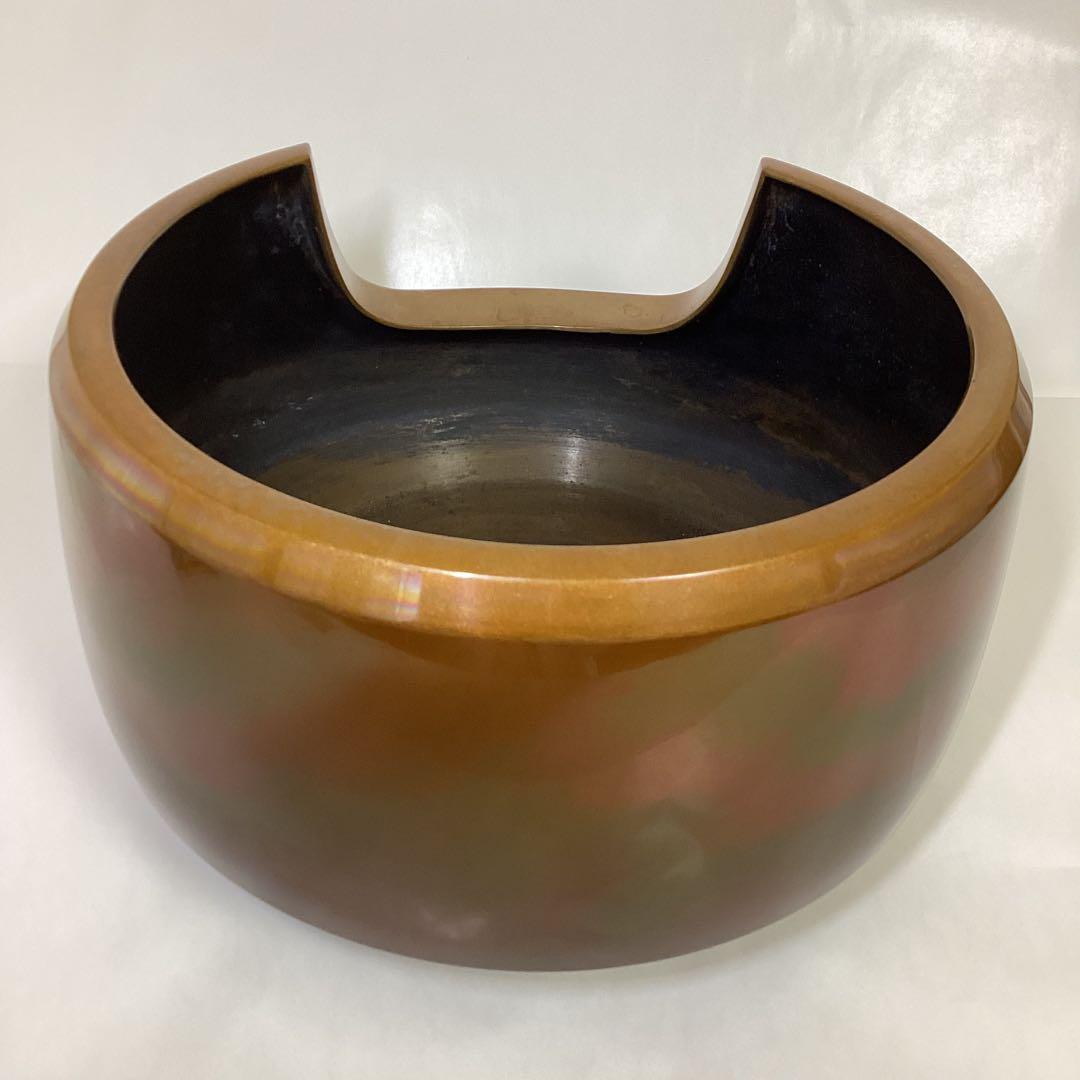 唐銅 道安風炉 面取 上品 紙箱入 茶道具 古物品
