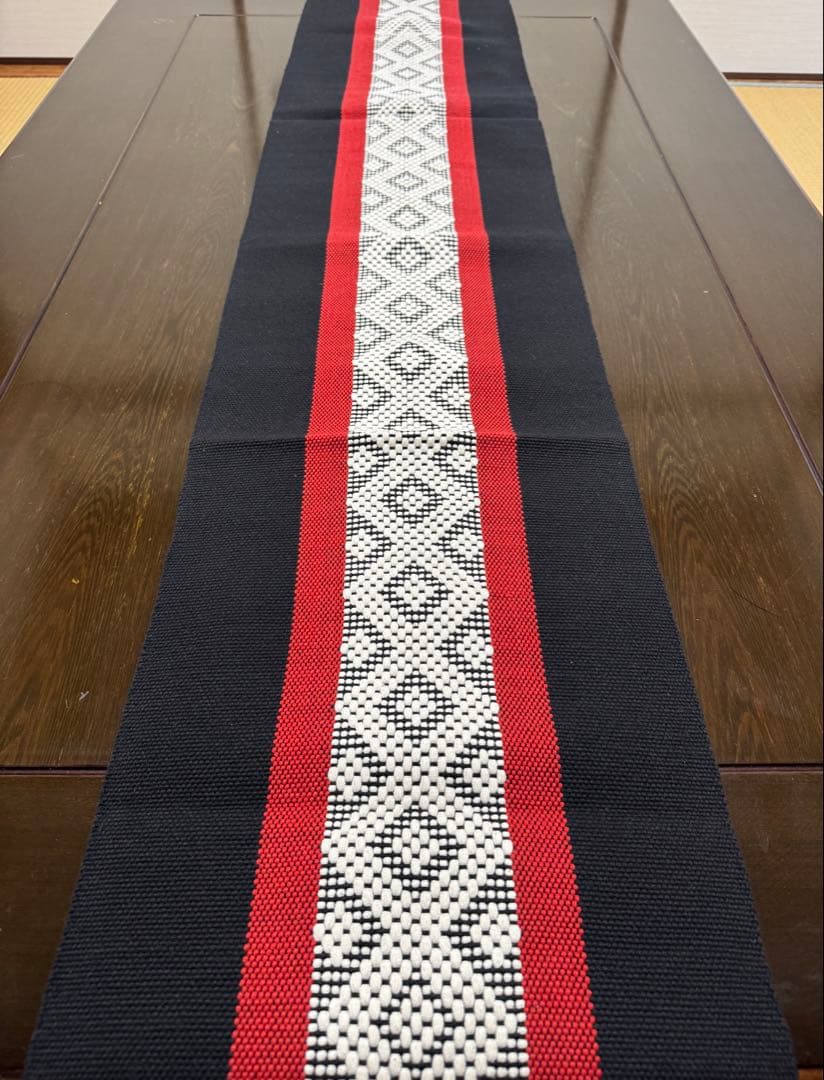 テーブルランナー 231×33cm ハンドメイド 一点もの メキシコ製 腰織物