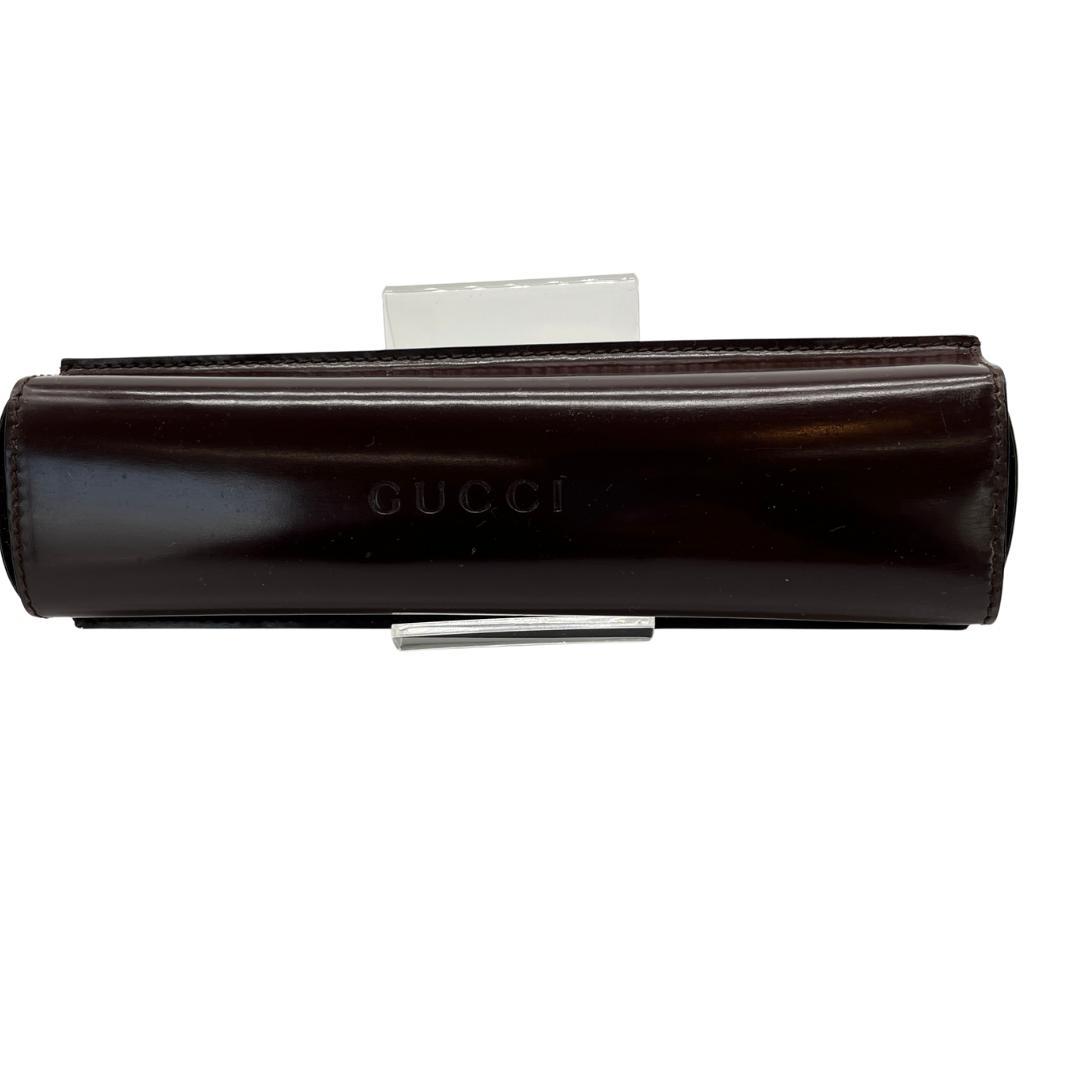 GUCCI グッチ レザー ペンケース 筆記具入れ 小物ケース 茶系