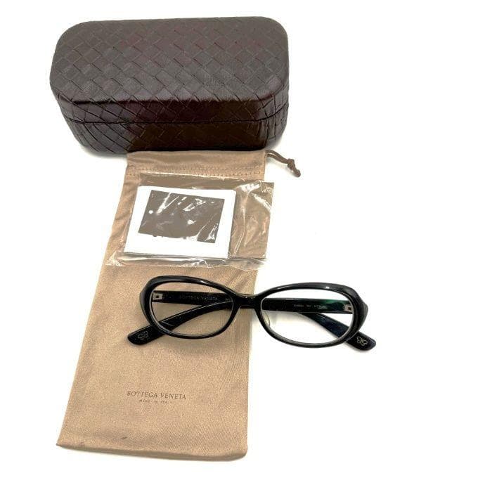 ボッテガヴェネタ BOTTEGA VENETA めがね 眼鏡 メガネ 度入り 黒