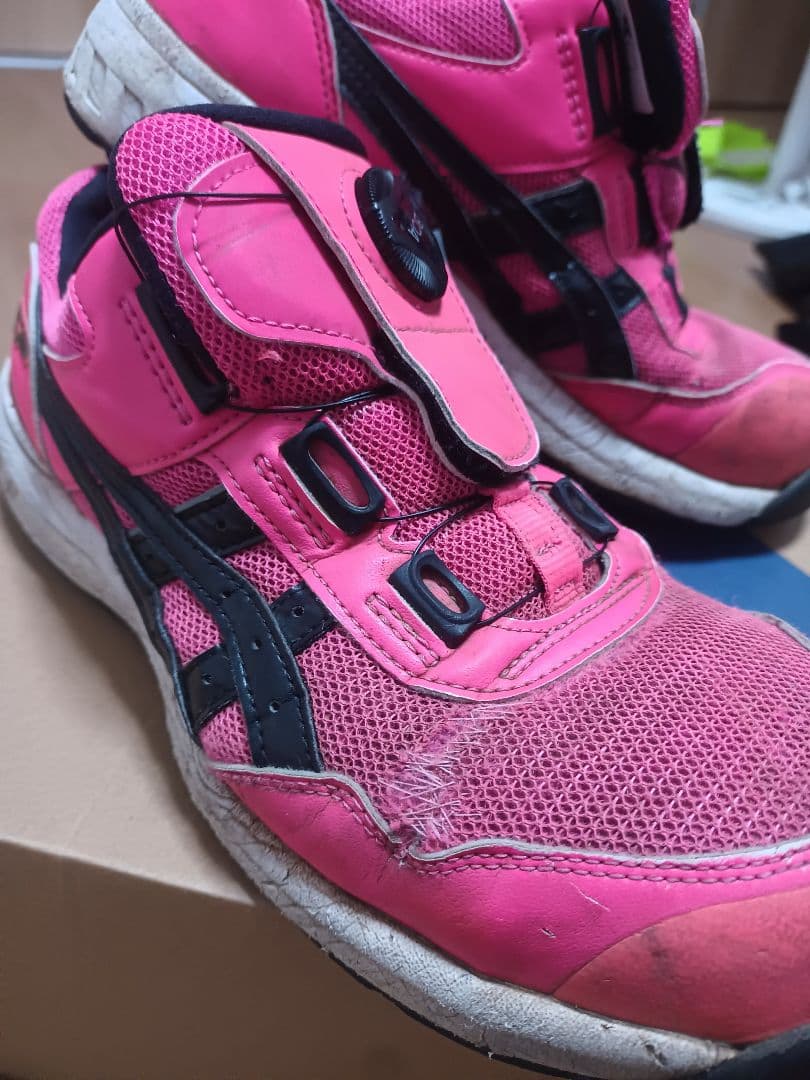 ASICS ピンク 安全靴 BOAシステムWINGJOB 26.0㎝　CP304