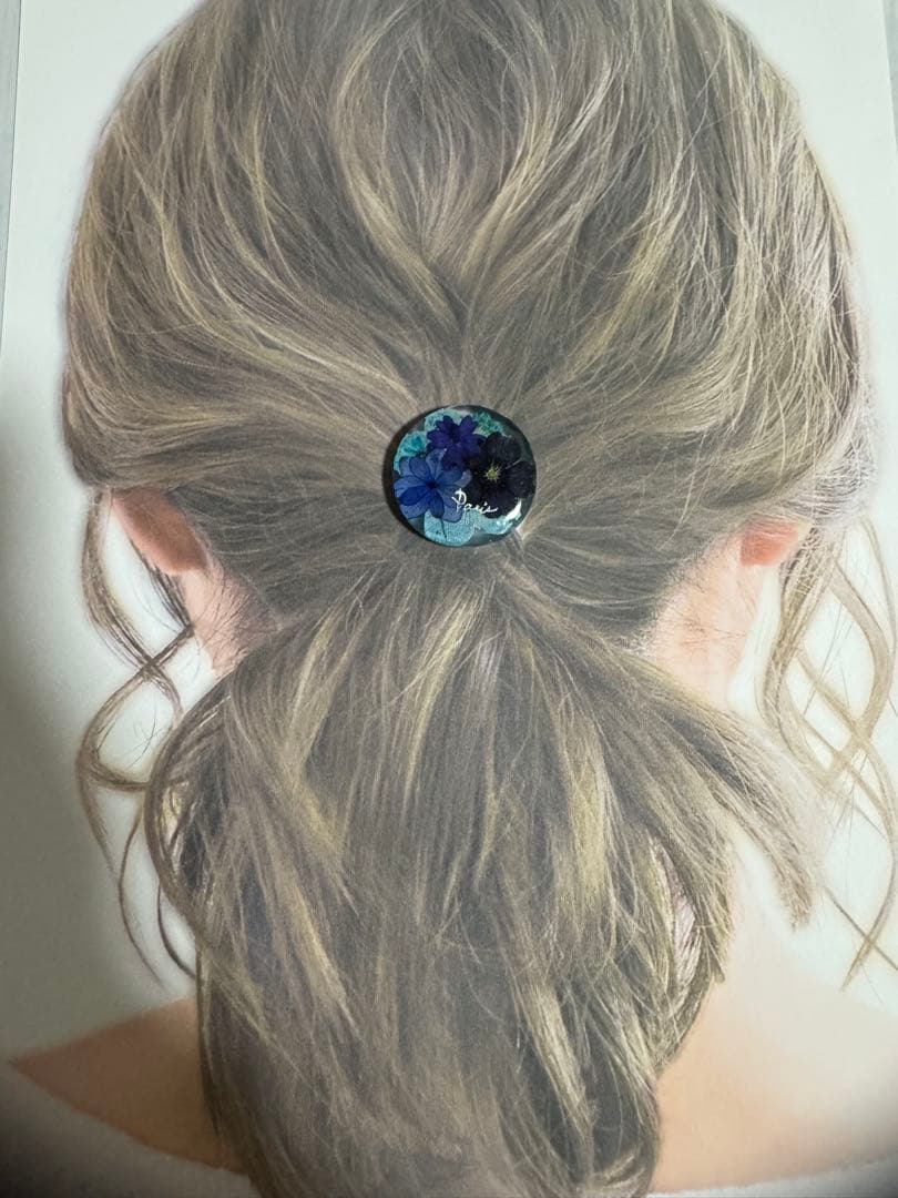 レジンヘアゴム☆No.477 ドライフラワー