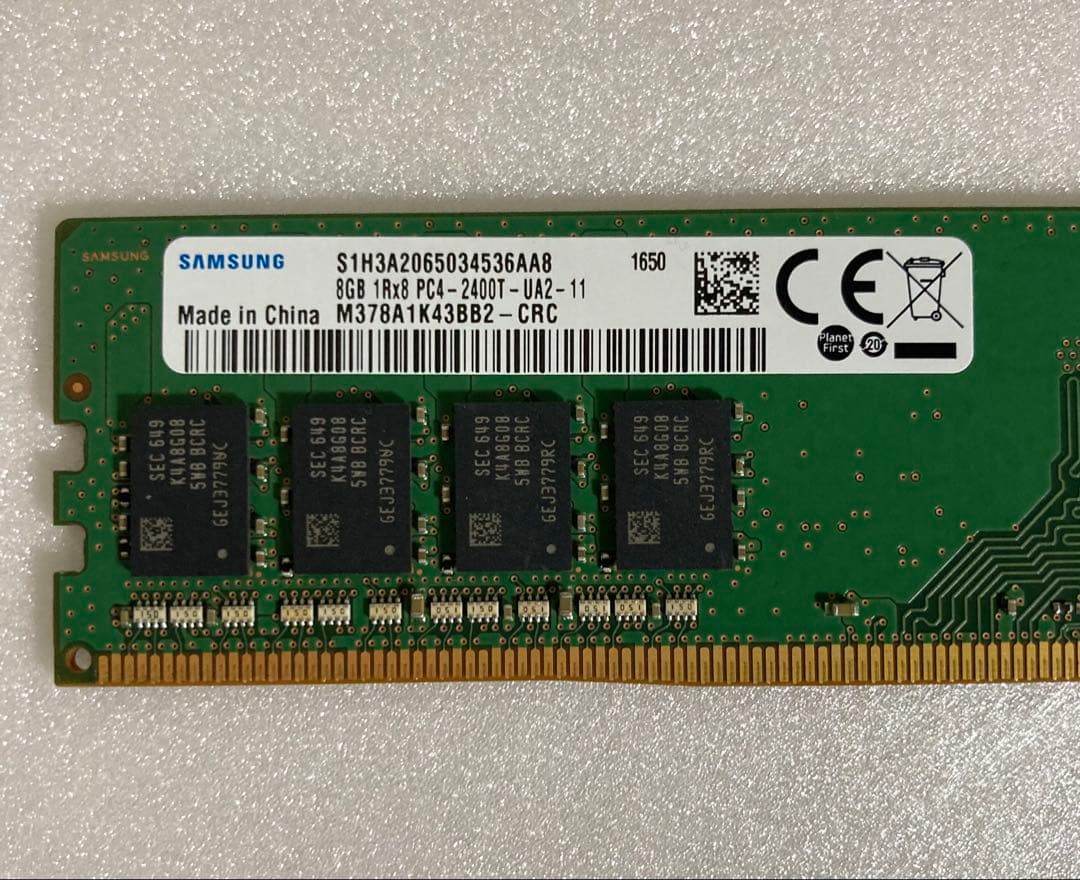 8GB DDR4 メモリー M378A1K43BB2-CRC【4枚セット】