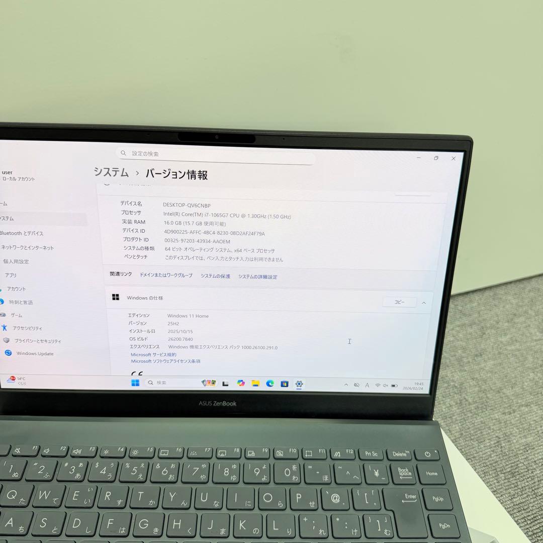Windowsノート本体 ASUSZenbook13 OLED 16GB / 512G Core i7