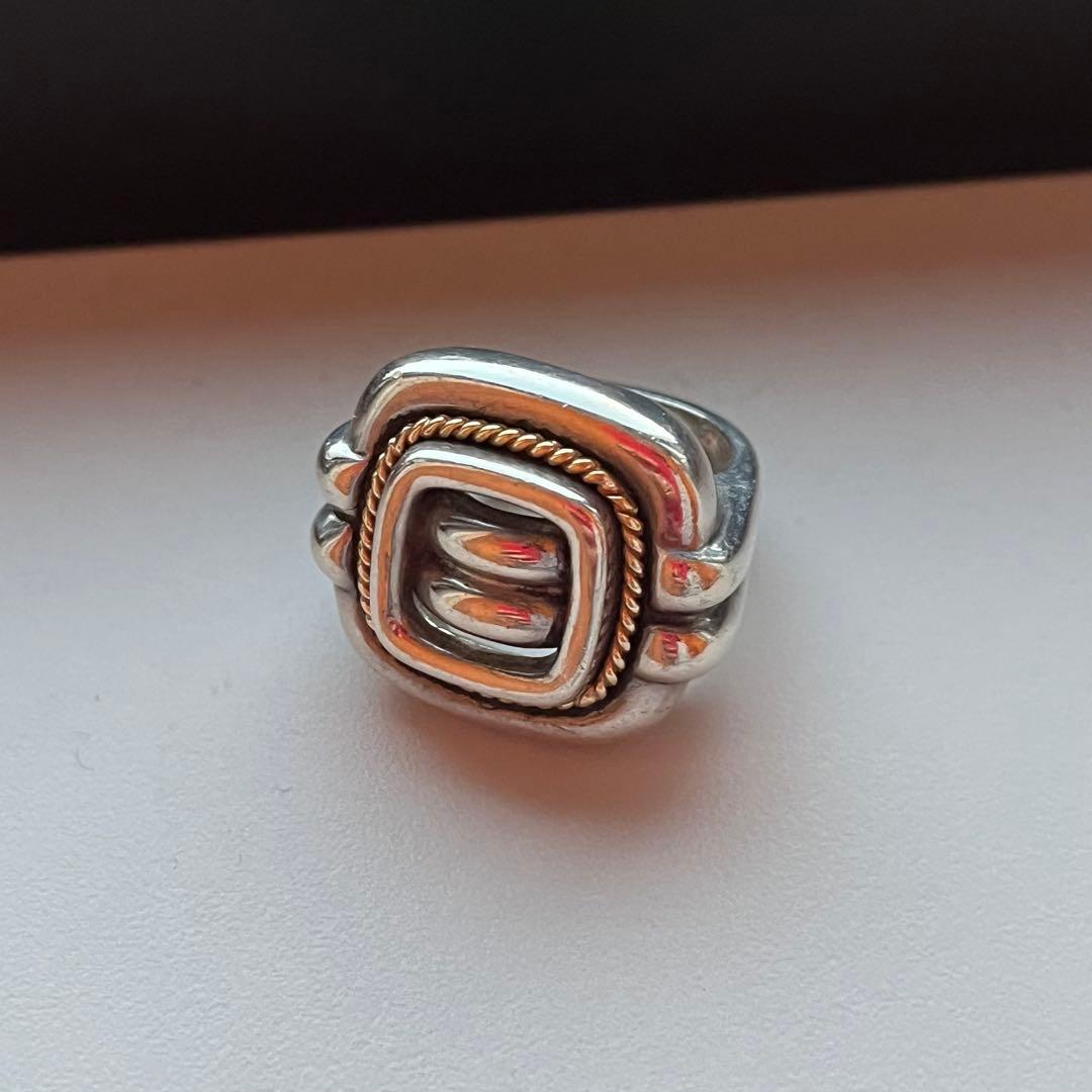 tiffany&co. ヴィンテージリング 925 18k 派手 7.5号