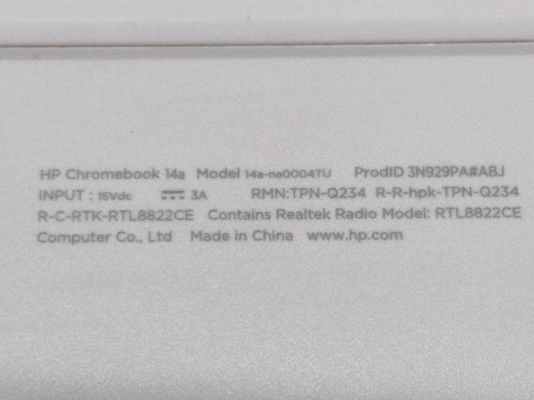 タッチパネル HP クロームブック 14a メモリ4GB ノートPC♪