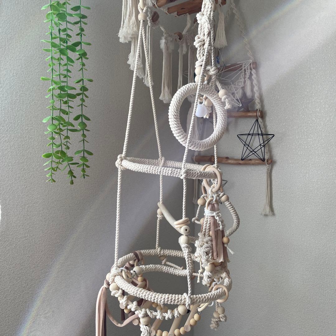小動物◎Natural W treeブランコ◎バードトイ フクロモモンガ 鳥用品