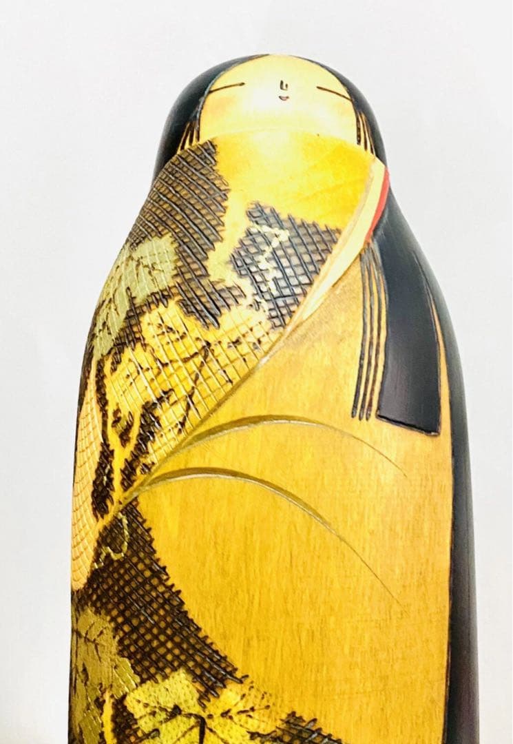 中古　こけし　特大　木製　人形　伝統　骨董品　コレクション　伊之介　45cm
