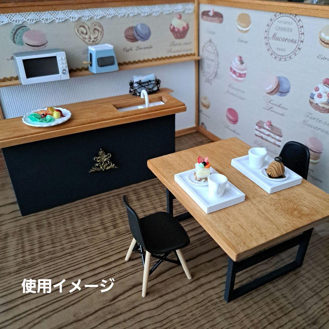 194 ミニチュア リバーシブル 背景ボード 小物付き ドールハウス
