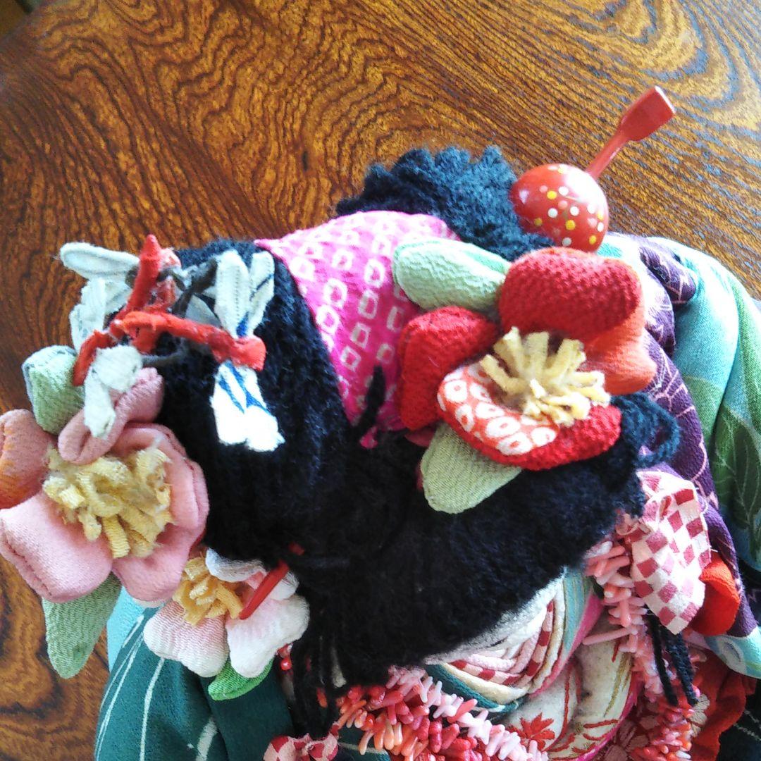 手作り　ぶす姫　人形　古布　珊瑚