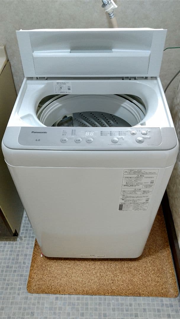 美品! Panasonic 縦型洗濯機 6.0kg 2023年製ホワイト