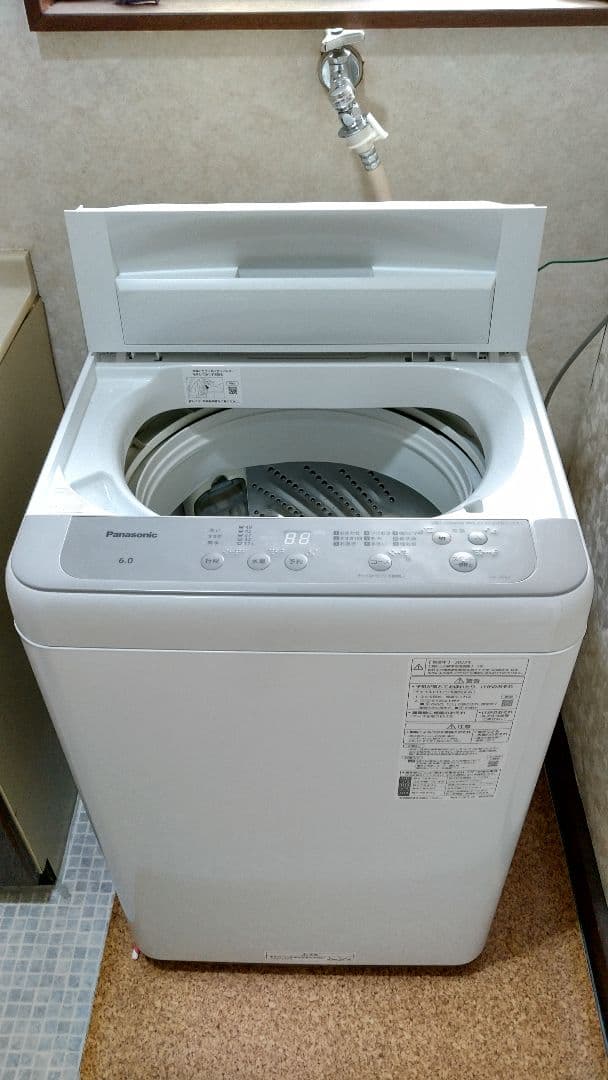 美品! Panasonic 縦型洗濯機 6.0kg 2023年製ホワイト