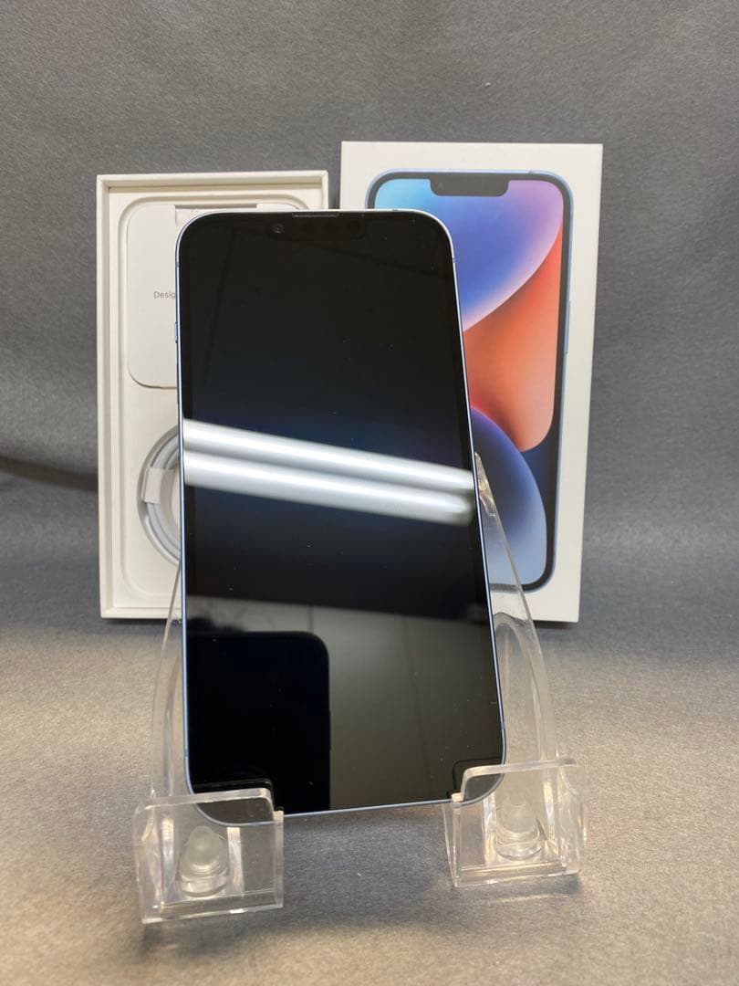 美品　国内版　SIMフリー　iPhone14 256GB 　ブルー色