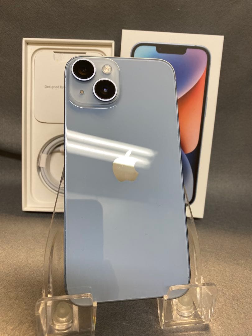 美品　国内版　SIMフリー　iPhone14 256GB 　ブルー色