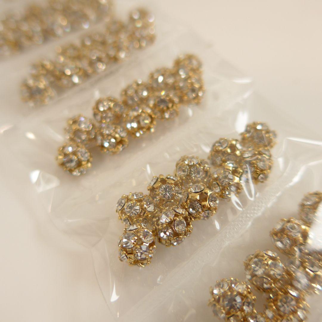 激安!!【75個】ロンデルボール 6mm 18Kメッキ 日本製