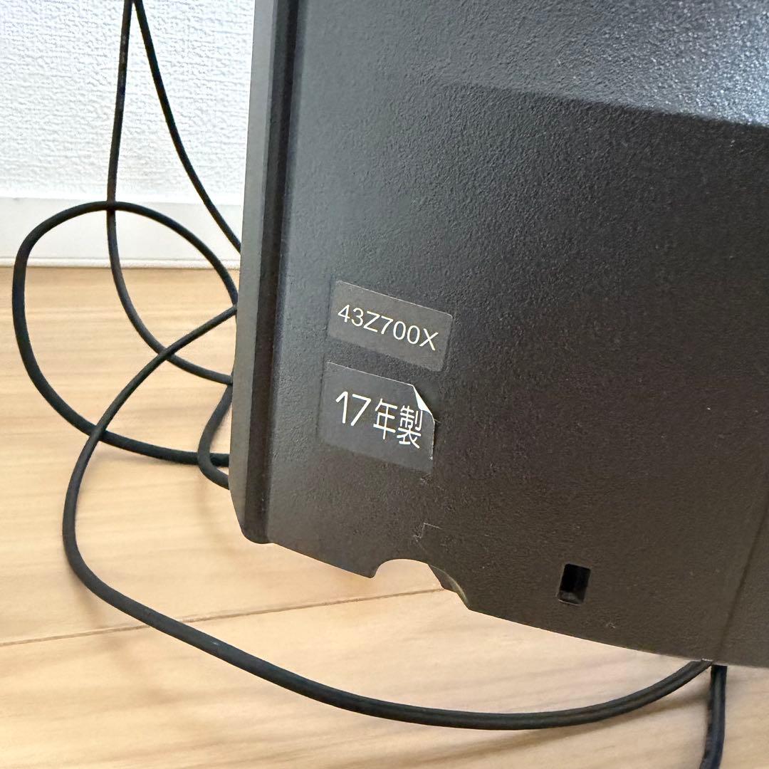 東芝 REGZA 43Z700X タイムシフトマシン4K液晶テレビ 2017年