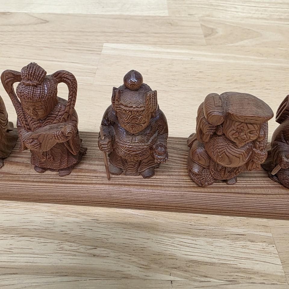七福神 木彫り像
