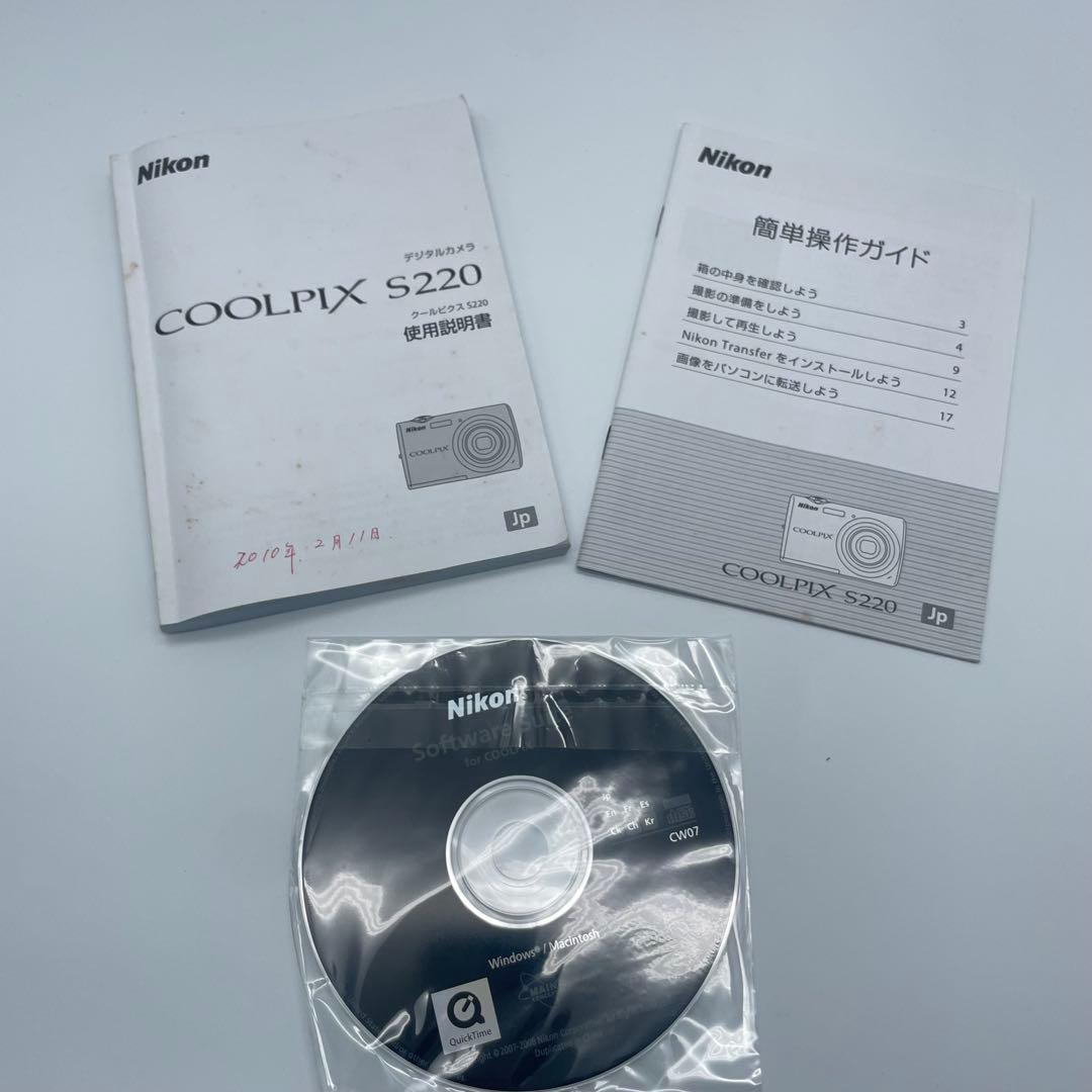 ◯Nikon COOLPIX S220 デジタル コンパクト カメラ 外箱付き