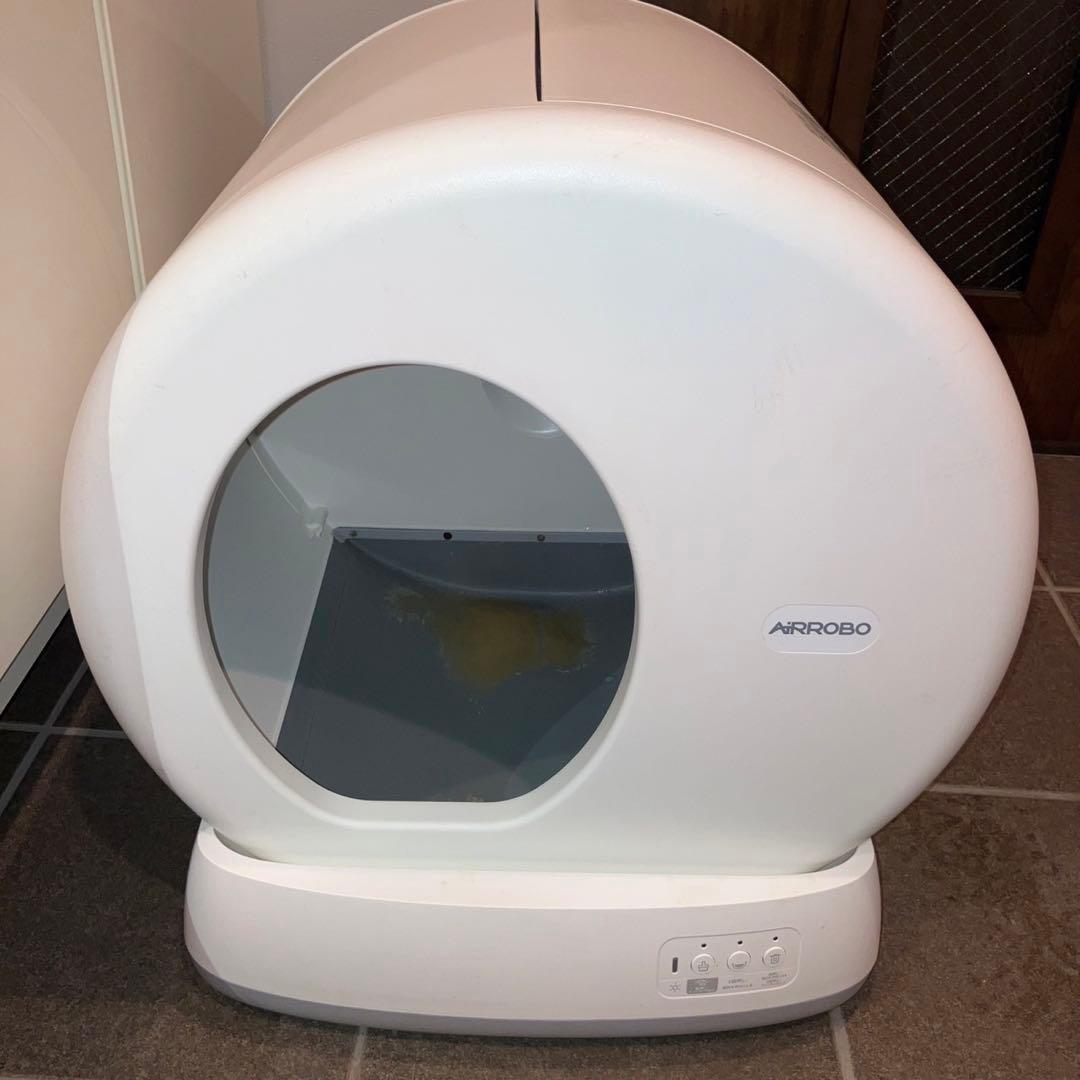 電源コード欠品、シミありAIRROBO 自動猫用トイレ　全自動猫砂トイレ　説明書