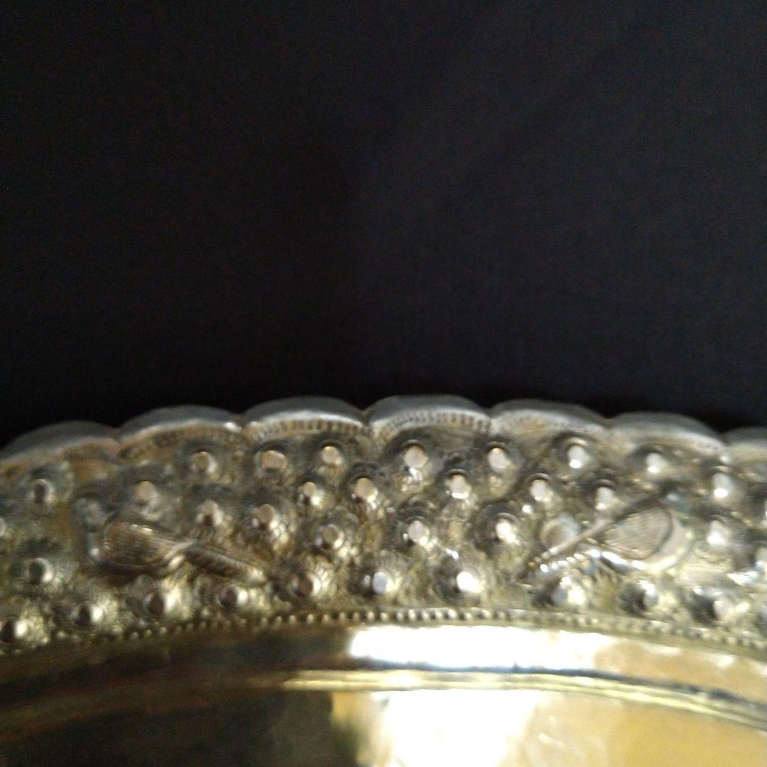金属工芸　彫金　　皿　トレー　 打出　レリーフ