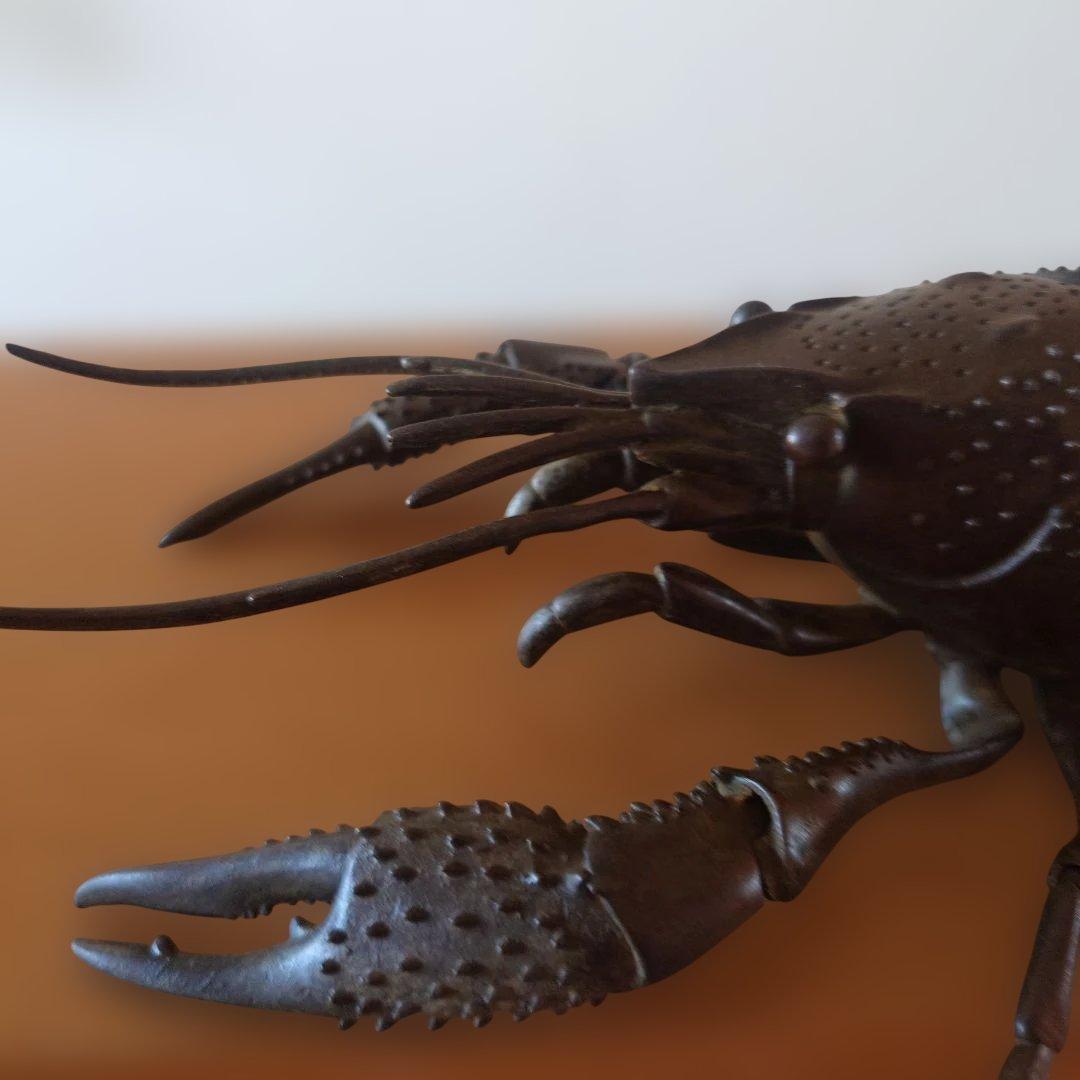 銅製　ザリガニ　自在　ザリガニ