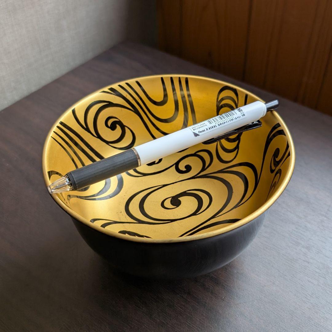 【木製漆器】鉢洗い 内金地 蒔絵 流水紋 茶道具 菓子鉢 ★まとめ買い歓迎★