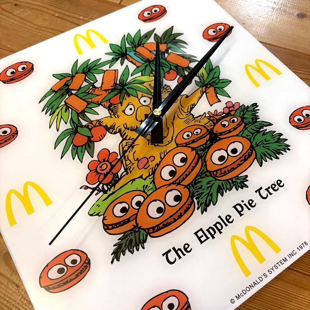 1978年　マクドナルド　アップルパイツリー　ハンバーガーパッチ　看板　時計