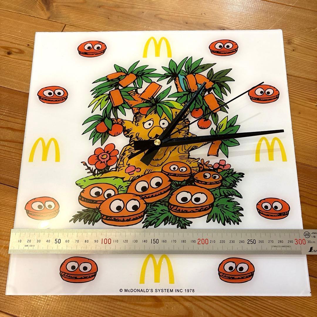 1978年　マクドナルド　アップルパイツリー　ハンバーガーパッチ　看板　時計