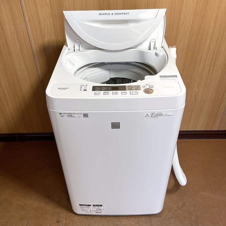シャープ 4.5kg 洗濯機 高濃度洗浄 ES-G4E6-KW