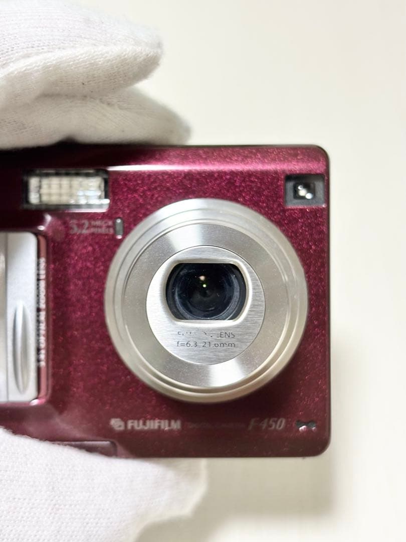 美品 デジタルカメラ FUJIFILM finepix f450 ワインレッド