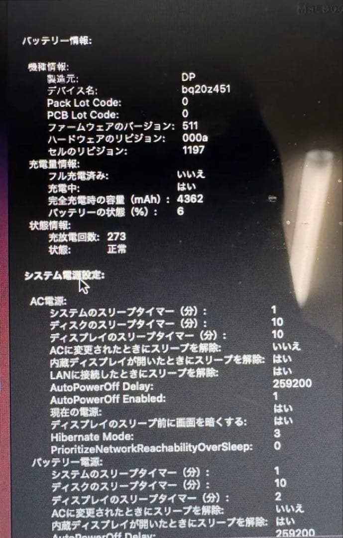 MacBook Air 11 2013 4GB 128GB 273回