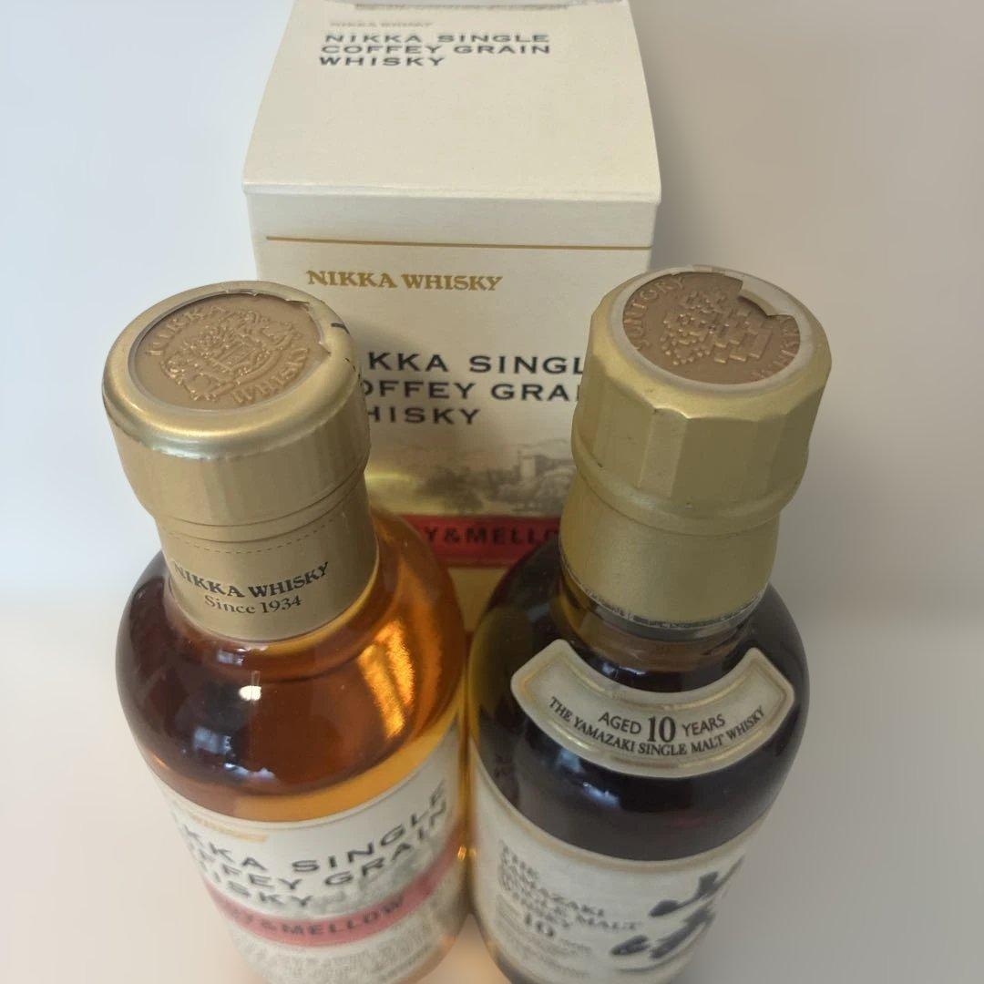 ニッカ コーヒーグレーンウイスキー & 山崎10年 セット　180ml