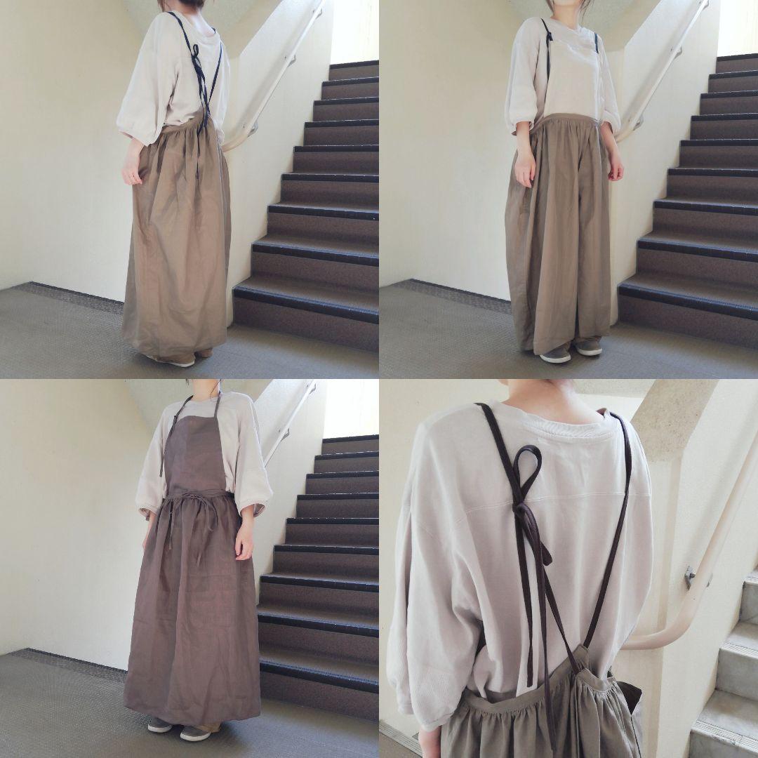 3wayエプロン◯リネン▲ネイビー