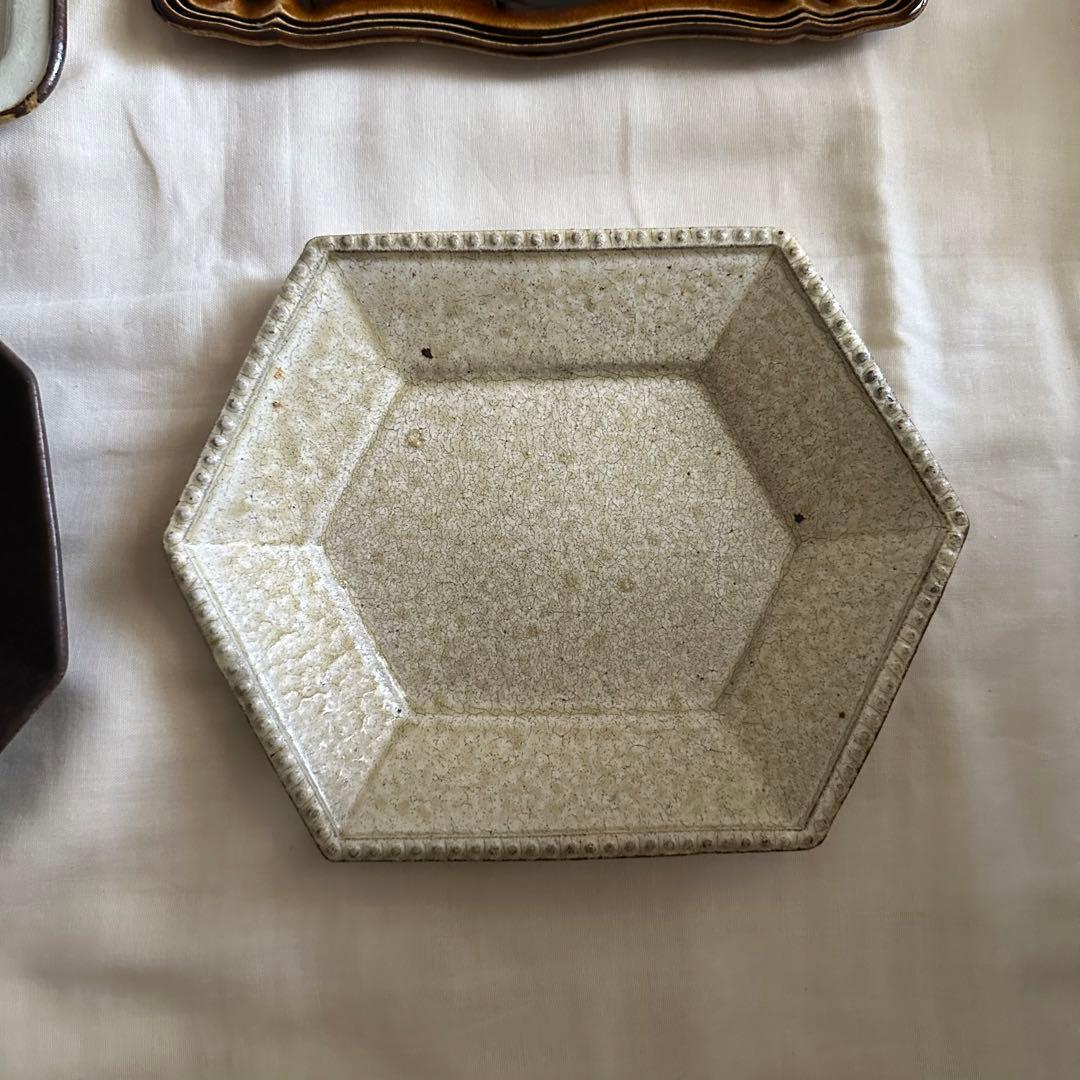 吉沢寛郎 スクエアプレート 作家　益子焼　陶器市　ハンドメイド　手作り