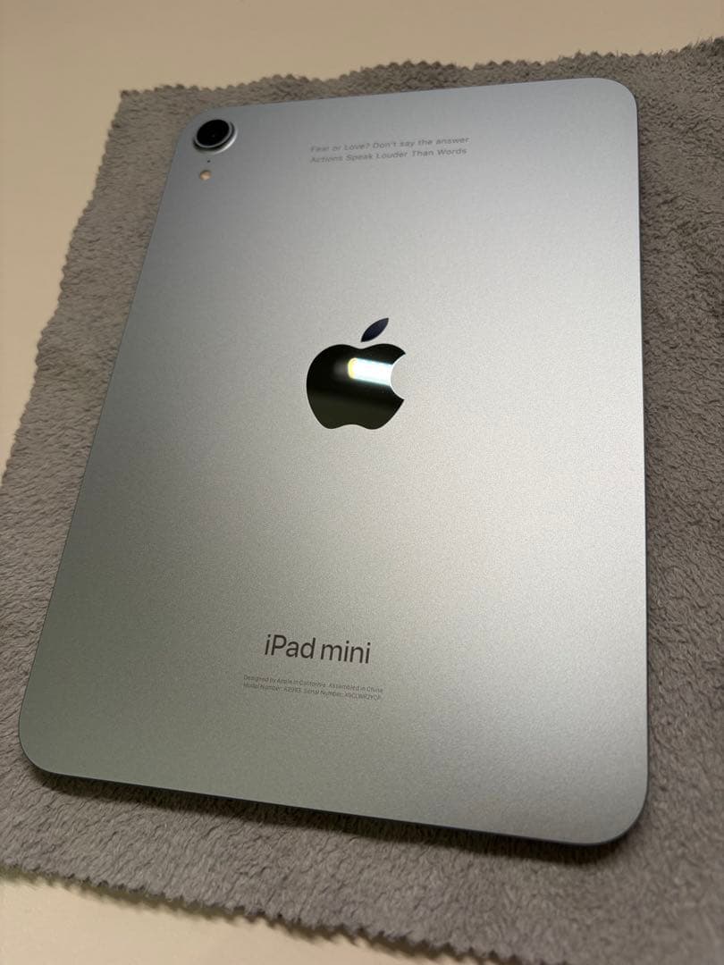 Apple iPad mini ブルー 本体 256GB バッテリー容量100%