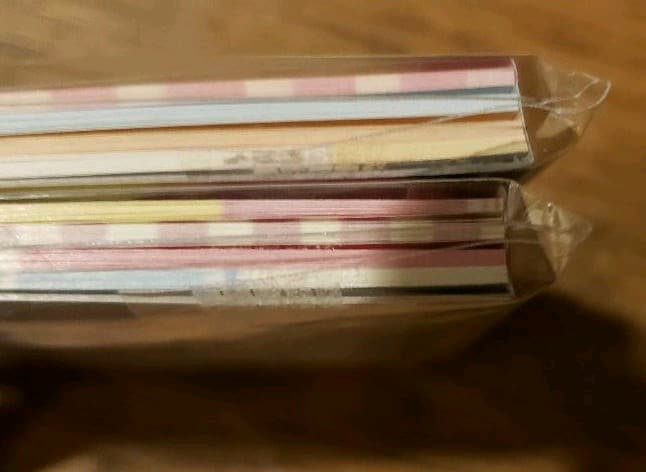 古川紙工 レトロ日記メモブロック おたよりMEM キイロ、アカ