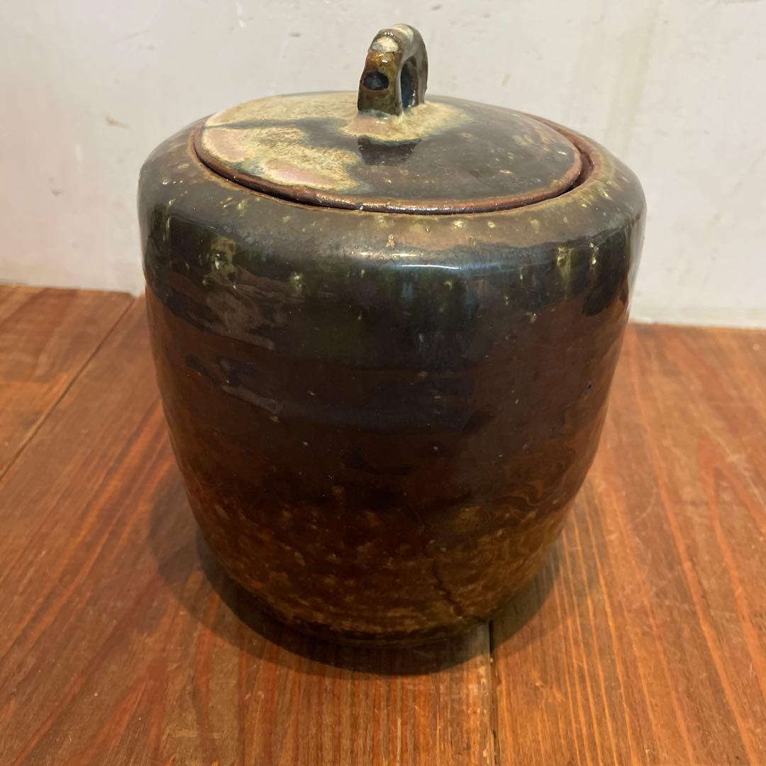 美品　茶道具　花器　焼物　高取焼　茶道具　水指　みずさし　茶道　陶芸　落ち着いた