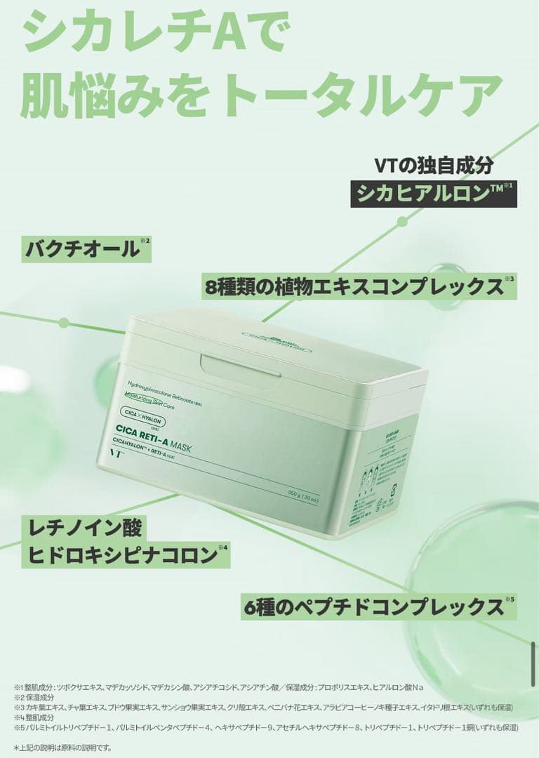 VTシートマスク/VC+レチA+AC+シカ