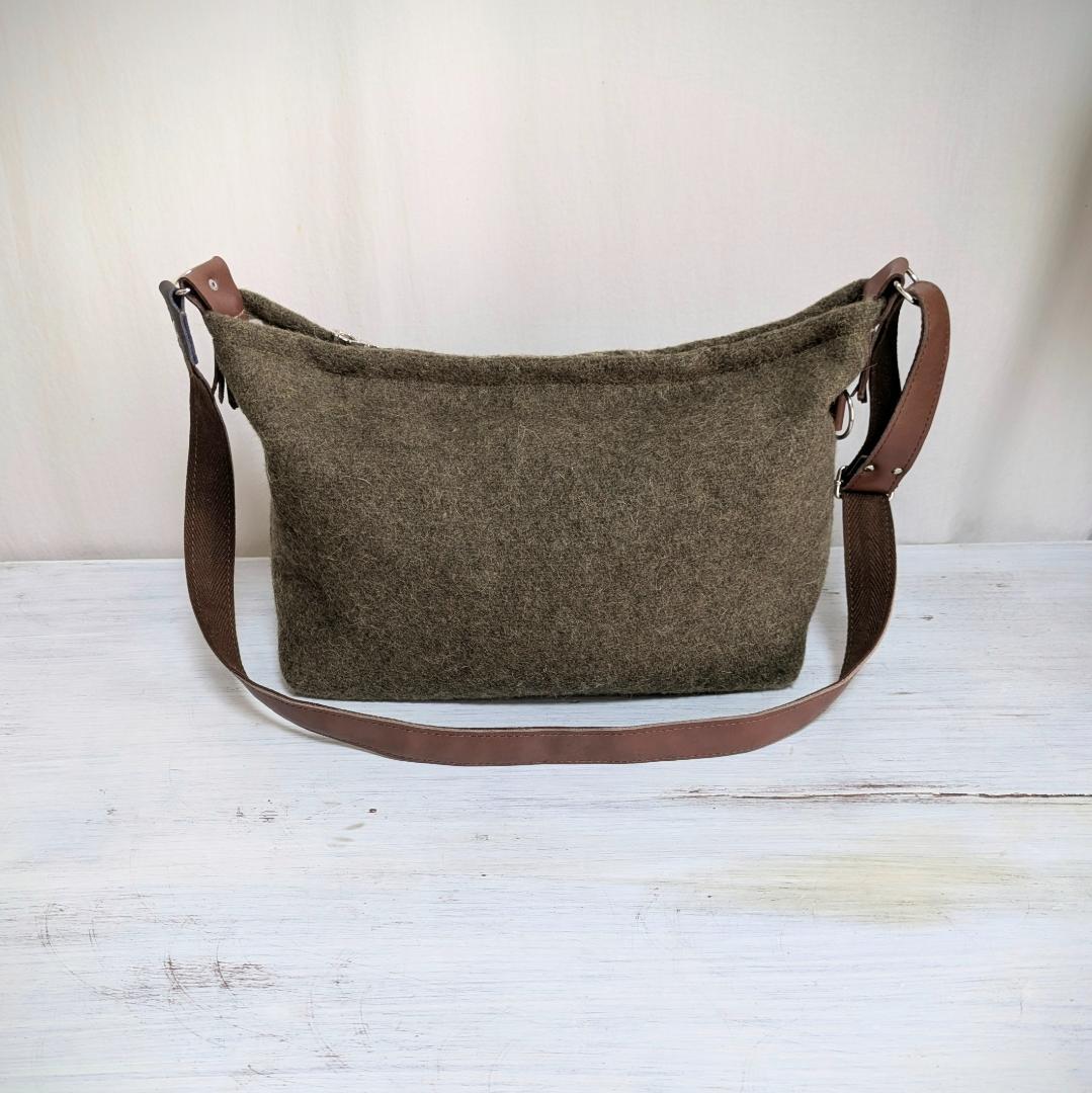 ハンドメイド＊Italian　army　woolblanket×牛革他＊２WAY
