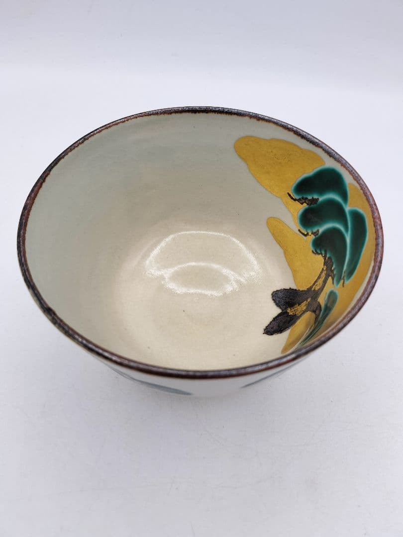 b241 茶碗 乾山写 松 北風一三 木箱 茶道具 古物