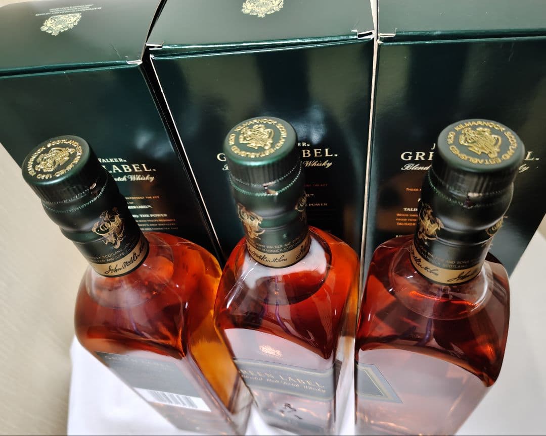 旧ラベル　ジョニーウォーカー グリーンラベル 15年　700ml 3本セット