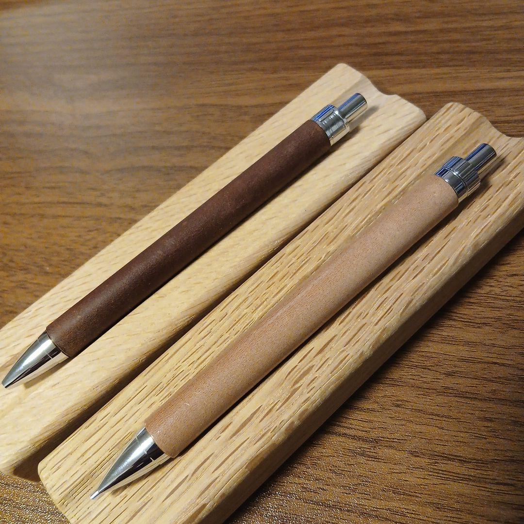 コードバン シャープペンシル　クードゥー ボールペン 革軸ペン