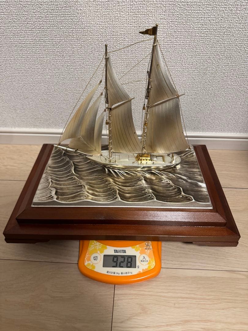 STERLING 960刻印　銀製　SILVER　帆船 関工芸 シルバー