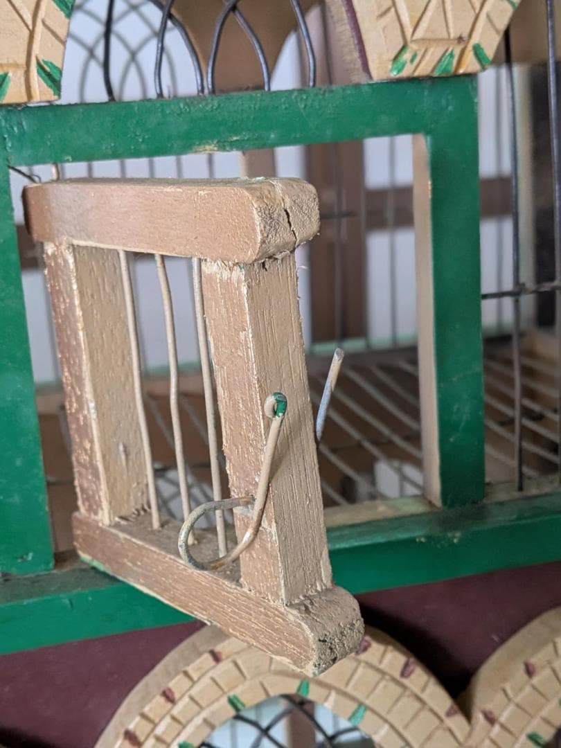 木製　鳥かご　置物　インテリア　置物　高さ56㎝×横41㎝×奥行き23㎝