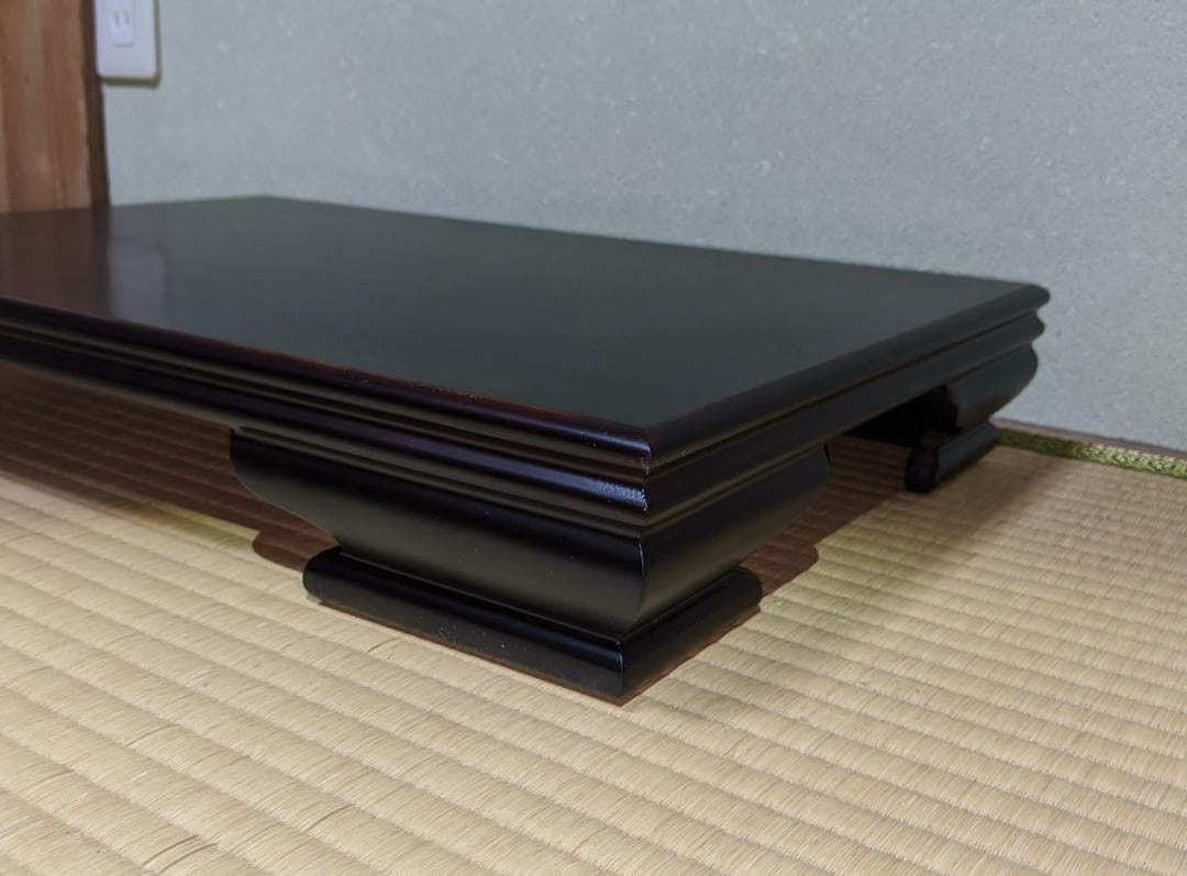黒檀 紫檀 高級 花台 大型1.6尺 485ｘ335ｘ85mm 未使用