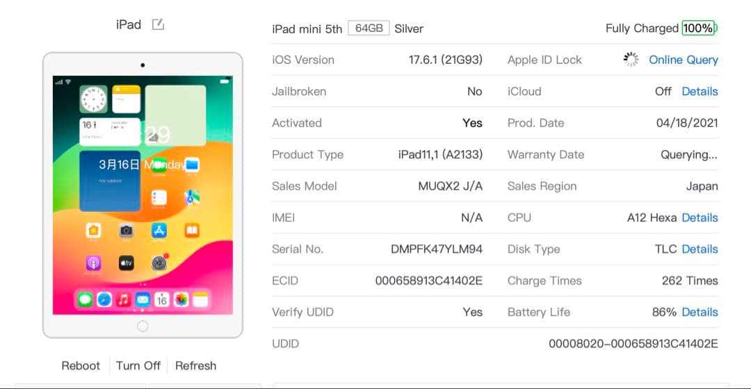 【美品】iPad mini 第5世代64GB Wifiモデル 付属品完備