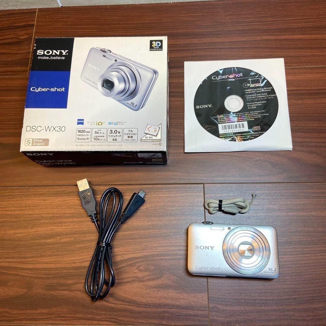 SONY Cyber-shot DSC-WX30 シルバー デジカメ3795