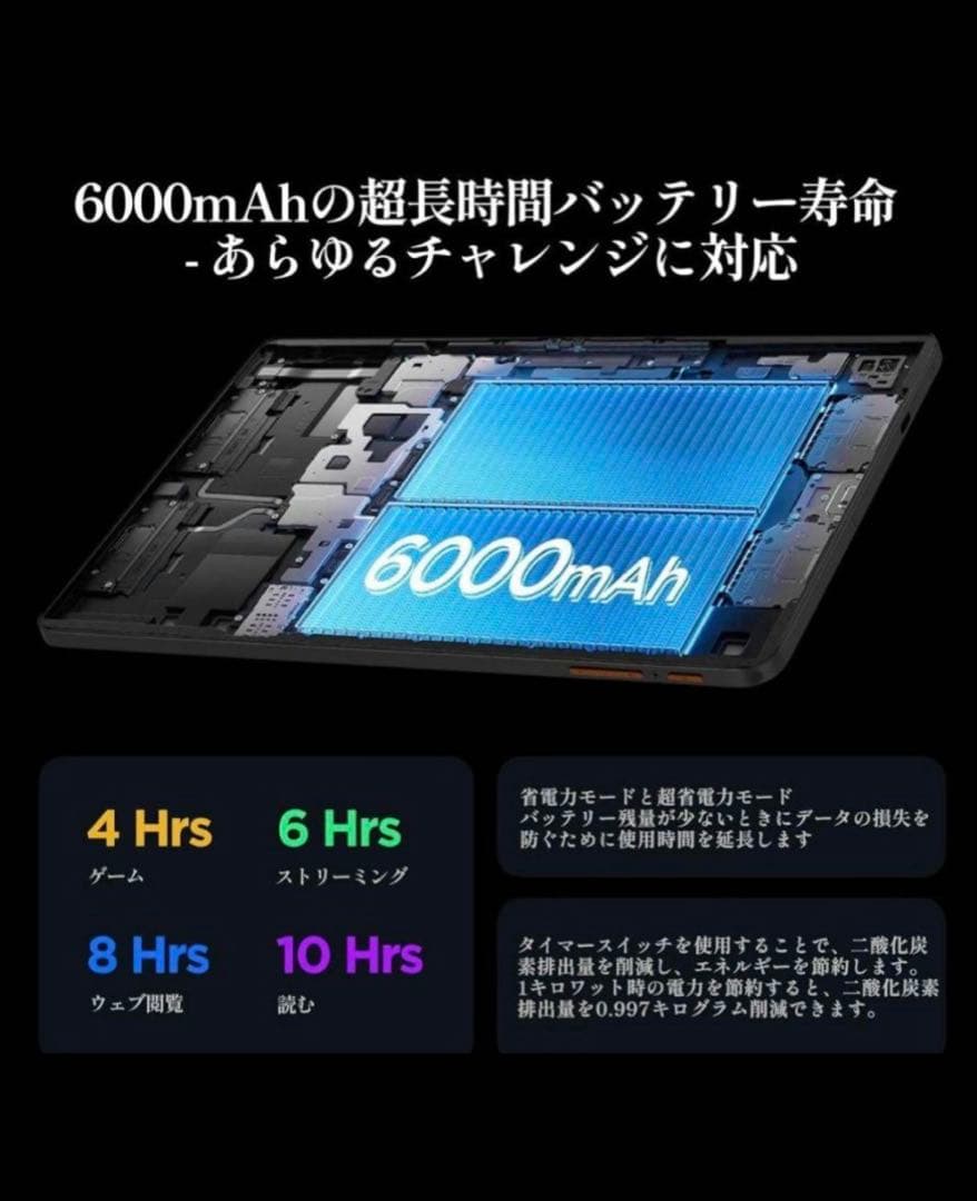 タブレット10インチ Wi-Fiモデル Android14 12GB+64GB